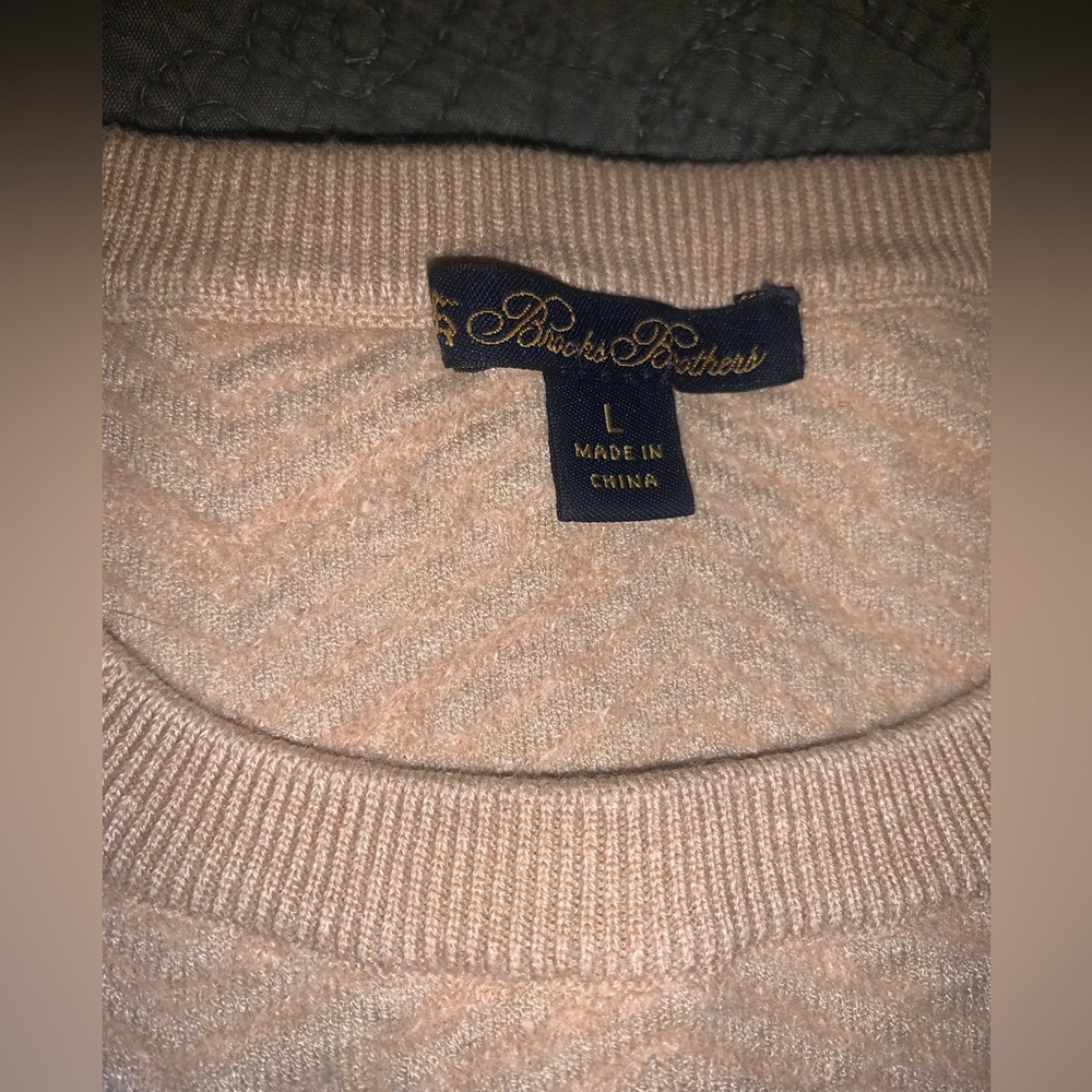 Brooks Brothers Large Women's Cream Sleeveless Sweater Vest wool great tailoring - Picture 5 of 8